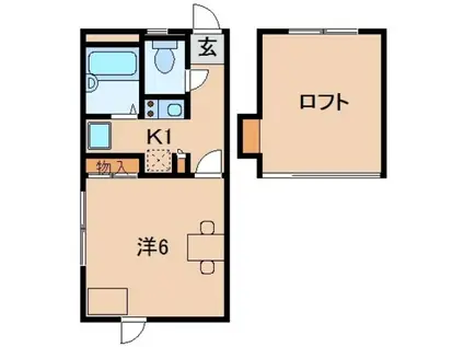 小雑賀アパート(1K/1階)の間取り写真