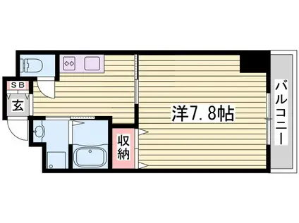 エクセル姫路(1K/9階)の間取り写真