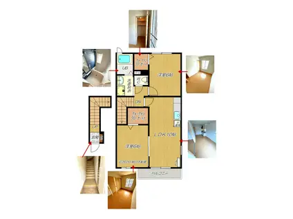 プリンセッサ(2LDK/2階)の間取り写真