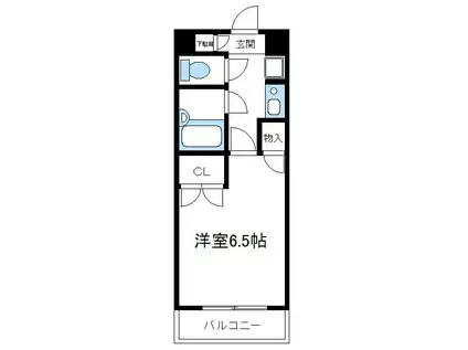 ルミエール南橋本(1K/2階)の間取り写真