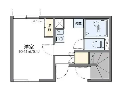 レオネクストグレンジ藤塚II(1K/1階)の間取り写真