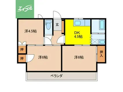 第一池田ビル(3DK/3階)の間取り写真
