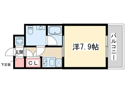 レジディア江坂(1K/5階)の間取り写真