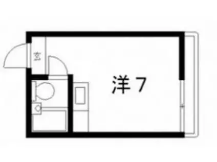 RH小阪(ワンルーム/4階)の間取り写真