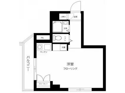 ペガサスマンション恵比寿(ワンルーム/7階)の間取り写真