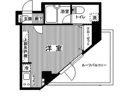 ブライズ新宿中井(ワンルーム/2階)の間取り写真