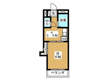 プラネット南橋本(1K/4階)の間取り写真