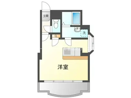 やまやの森(ワンルーム/5階)の間取り写真