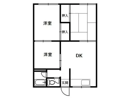 志田ハイツ(3DK/1階)の間取り写真