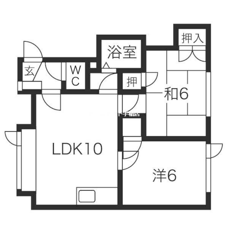 ベジタブルハウス(2LDK/2階)の間取り写真