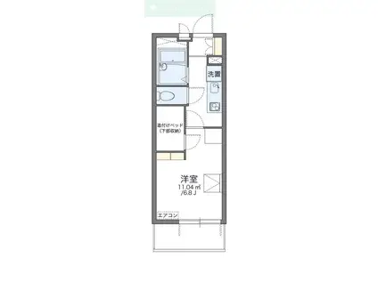 レオパレスソフィア 壱番館(1K/2階)の間取り写真