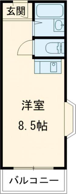 コトブキパークハイツ(ワンルーム/3階)の間取り写真