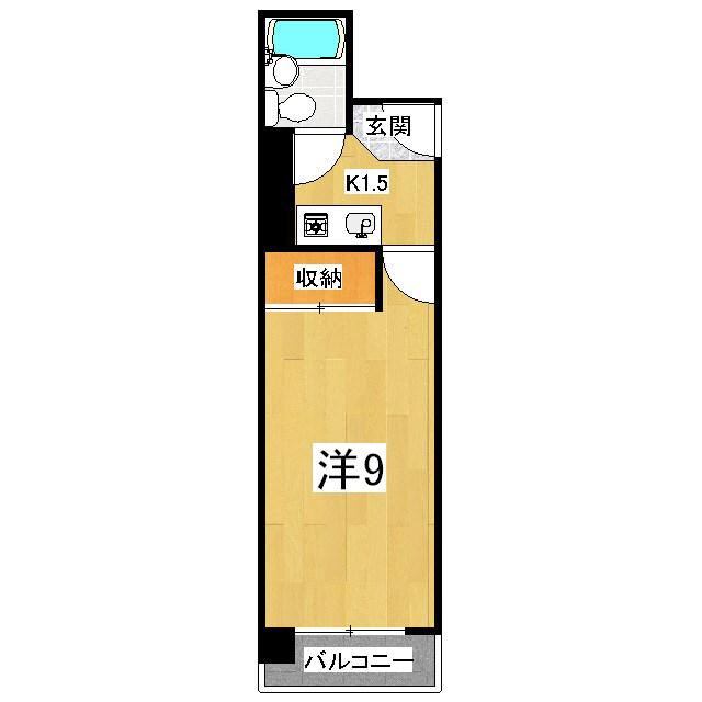 ピアッツァ・アルテ(1K/4階)の間取り写真