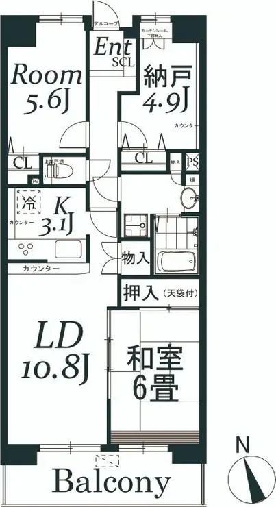 白井ロジュマン 9階階 間取り