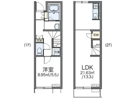 レオネクストルナカーサ(1LDK/1階)の間取り写真