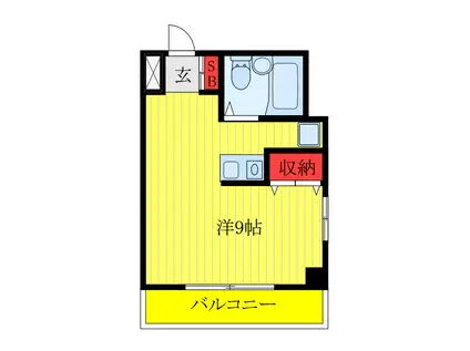 志村ハイツ(ワンルーム/3階)の間取り写真