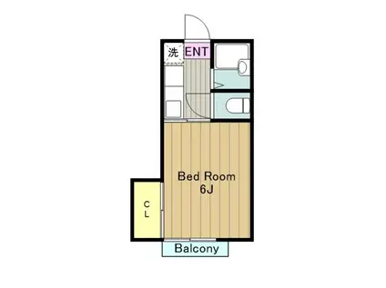 コーポサンライズ(1K/2階)の間取り写真