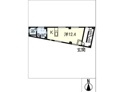 LIVEWELL吹上(ワンルーム/3階)の間取り写真