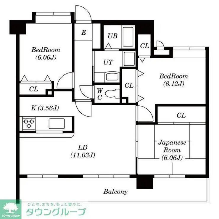 ラフィネ立川 11階階 間取り