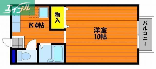 モデラートNEO(1K/1階)の間取り写真