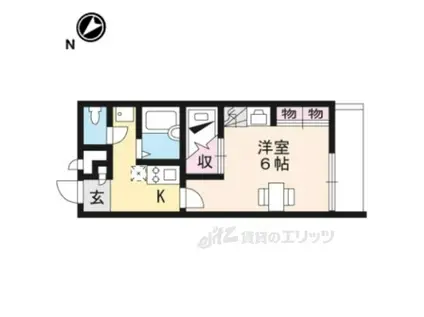 レオパレスアイリ(1K/2階)の間取り写真