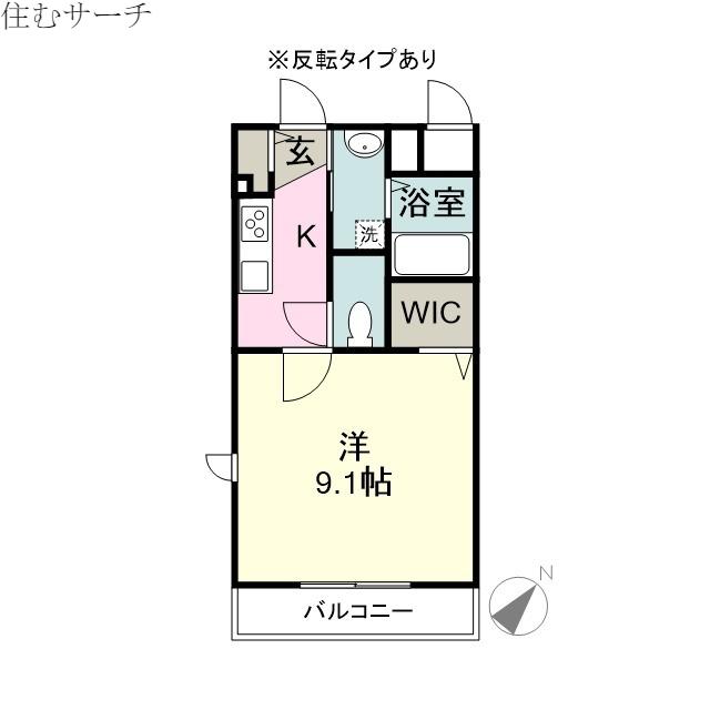 リッツ石塚(1K/1階)の間取り写真