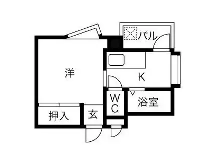 堀田中駒ビル(1K/5階)の間取り写真