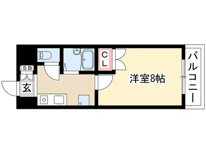 エトアール社口(1K/1階)の間取り写真