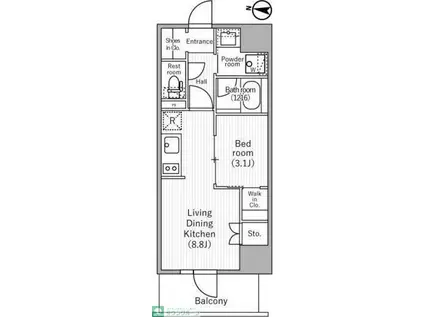NIDO MINOWA(1LDK/2階)の間取り写真