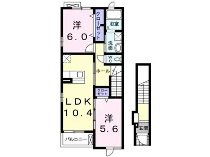 コルソプレッソ(2LDK/2階)の間取り写真