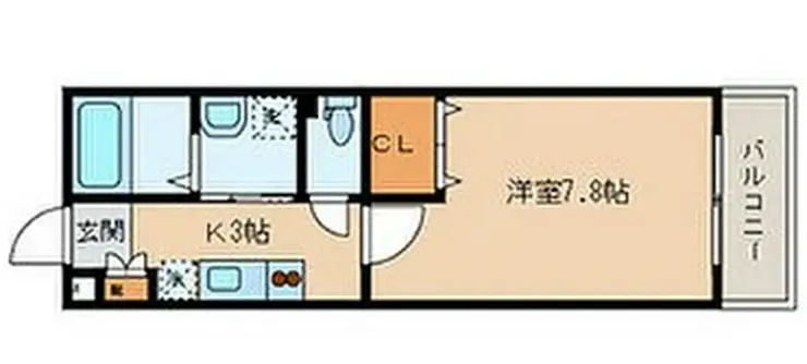 シャテロハイツ弐番館 3階階 間取り