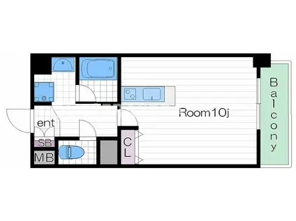 デイグラン鶴見(ワンルーム/3階)の間取り写真