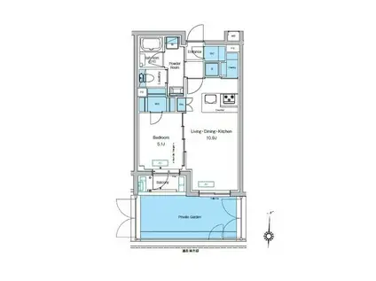 プレディアコート代々木上原(1LDK/1階)の間取り写真