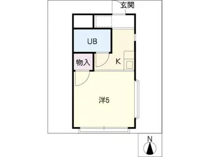 アベニュー(1K/2階)の間取り写真