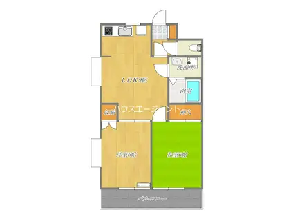 アメニティMS(2LDK/3階)の間取り写真