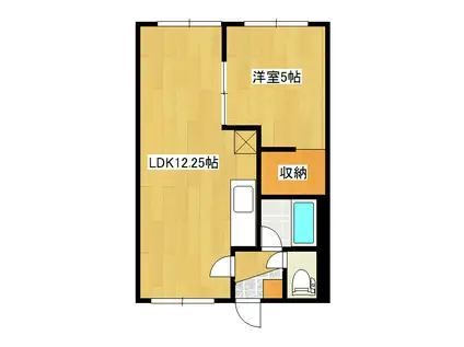 コーポラスエリート(1LDK/2階)の間取り写真