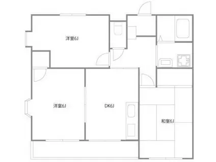 スモールマウンテン(3DK/2階)の間取り写真