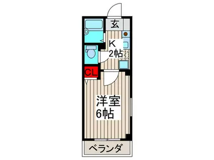 アベニュー宮原(1K/3階)の間取り写真