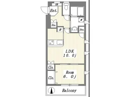 アメニティ宮元(1LDK/2階)の間取り写真