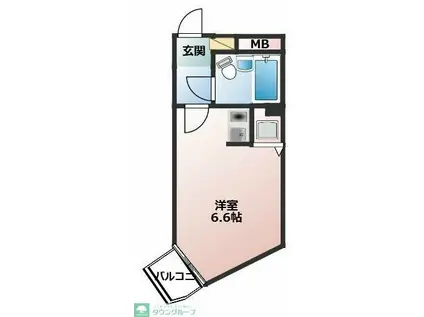 シティプラザ船橋(ワンルーム/1階)の間取り写真