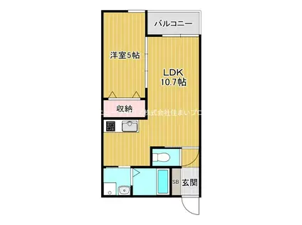 グランアヴェニール門真(1LDK/1階)の間取り写真