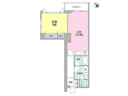 グランドメゾン三軒茶屋(1LDK/10階)の間取り写真