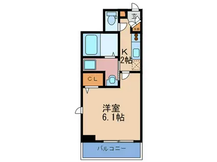 アジリア天満橋(1K/11階)の間取り写真