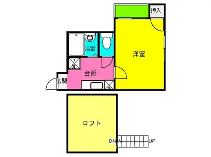 スルー・ヴァリI(1K/1階)の間取り写真