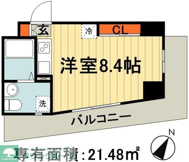 リエス千葉新宿(ワンルーム/7階)の間取り写真