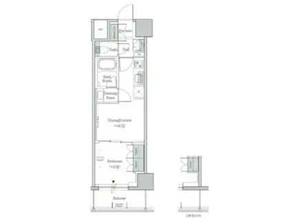 ONE ROOF RESIDENCE NAKANO(1DK/7階)の間取り写真