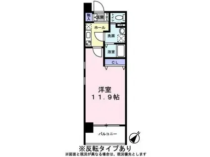 ティラヴェント中津(1K/5階)の間取り写真