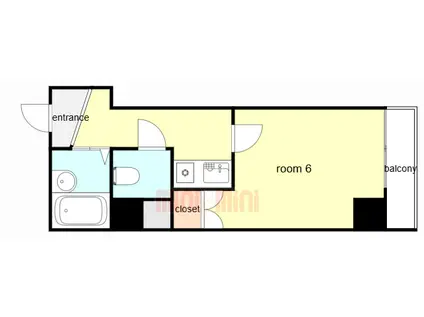 VIVANT青木(1K/3階)の間取り写真