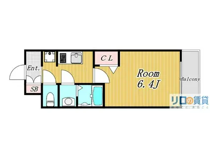 アドバンス新大阪ウエストゲートII(1K/3階)の間取り写真