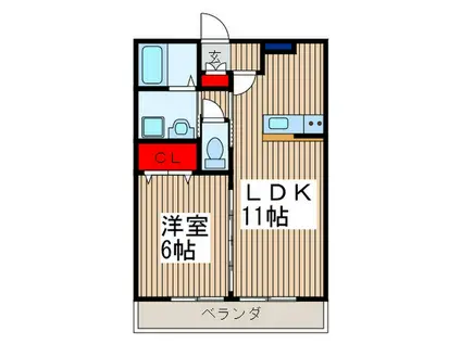 ソレイユ・シャルマン(1LDK/3階)の間取り写真